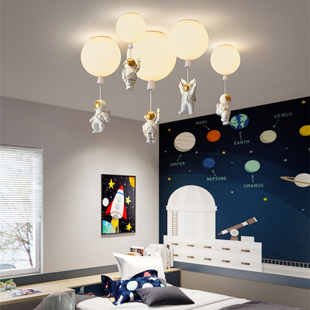 Aria Astronaut Balloon Flush Mount Ceiling Light, L 20/25/30/35cm