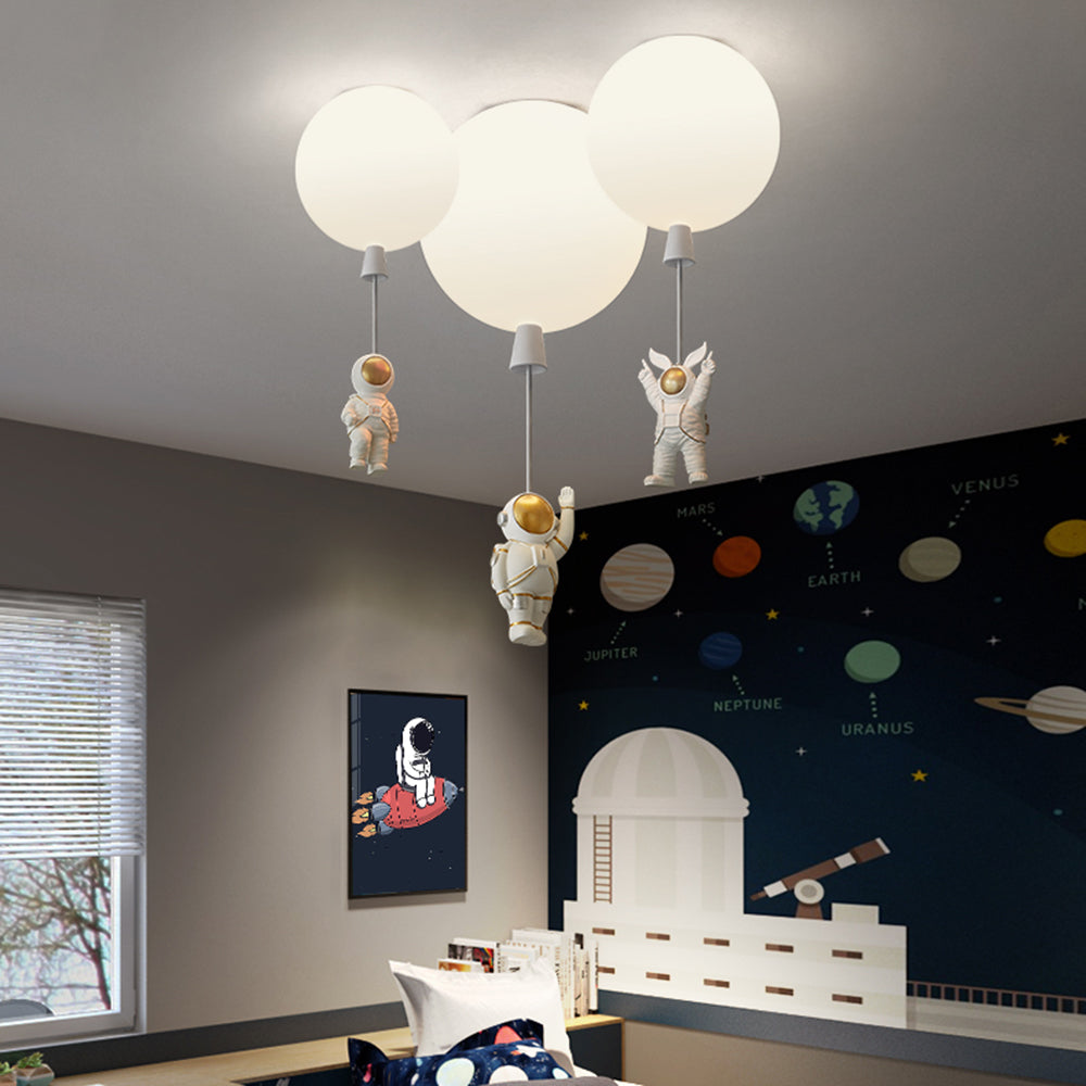 Aria Astronaut Balloon Flush Mount Ceiling Light, L 20/25/30/35cm