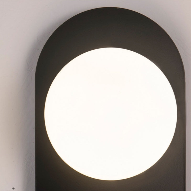 Valentina modern LED-vägglampa i svart/guld och glas – sovrum/vardagsrum