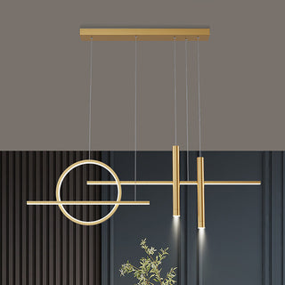 Madina Modern Pendellampa Svart/Guld LED Design Vardagsrum