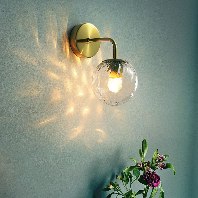 Valentina Vintage Clear Bubble Dresser Wall Lamp