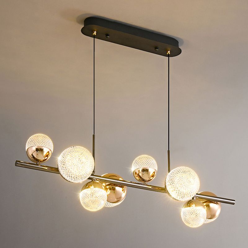 Valentina moderne pendellampe i glas med bobler