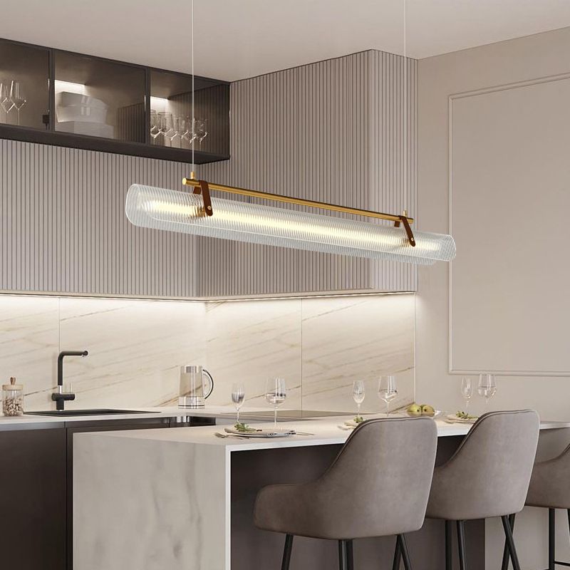 Arisha Pendant Light Linear Modern, /Metal, Black/Gold, Study
