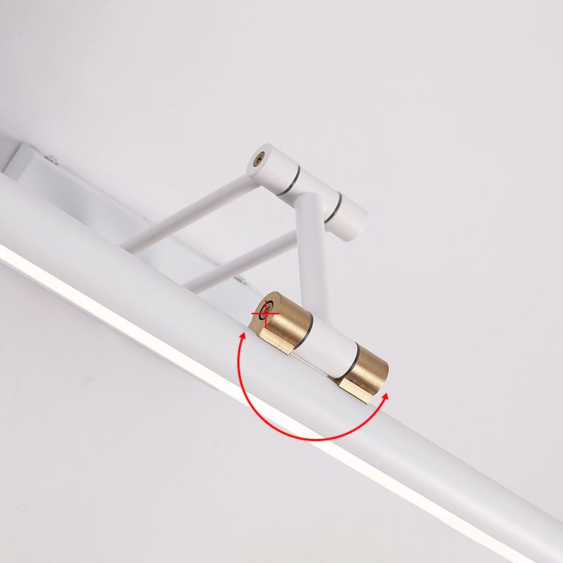 Arisha moderne justerbar LED-væglampe i metal med spejlfront, sort/hvid