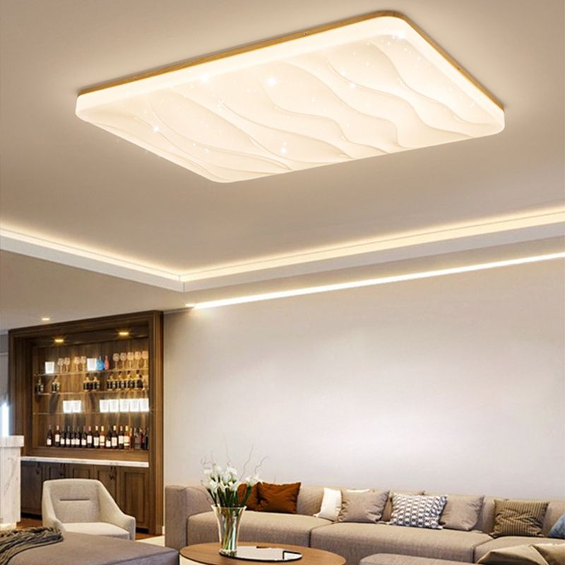 Muto geometrisk LED-taklampa med utanpåliggande montering, vit