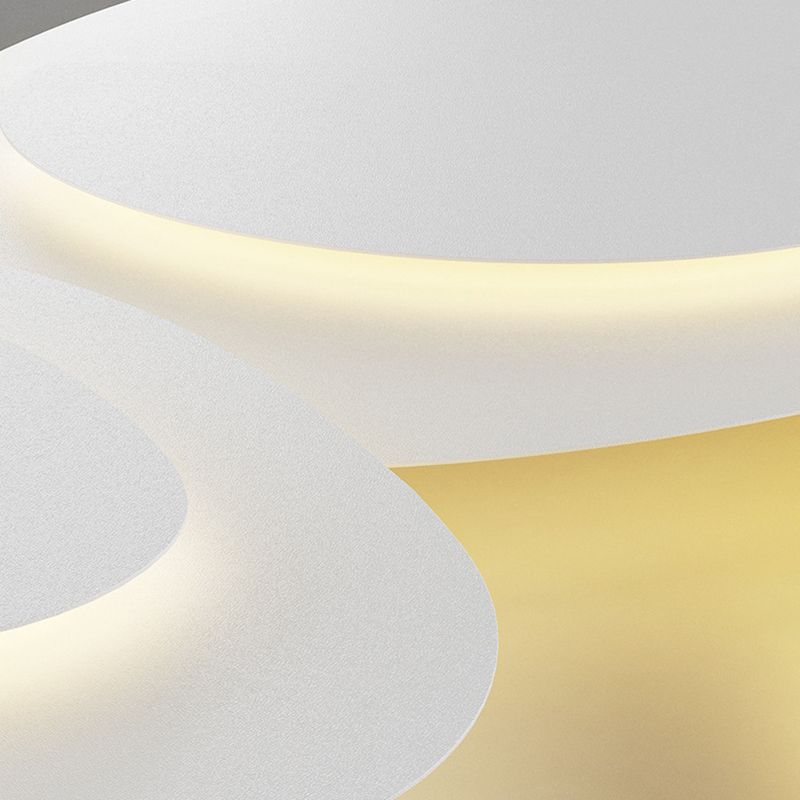 Arisha LED-loftslampe med moderne unik form, hvid, til soveværelset