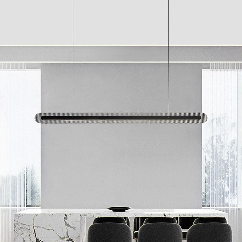 Arisha Minimalist Linear Metal/ Pendant Light, Black