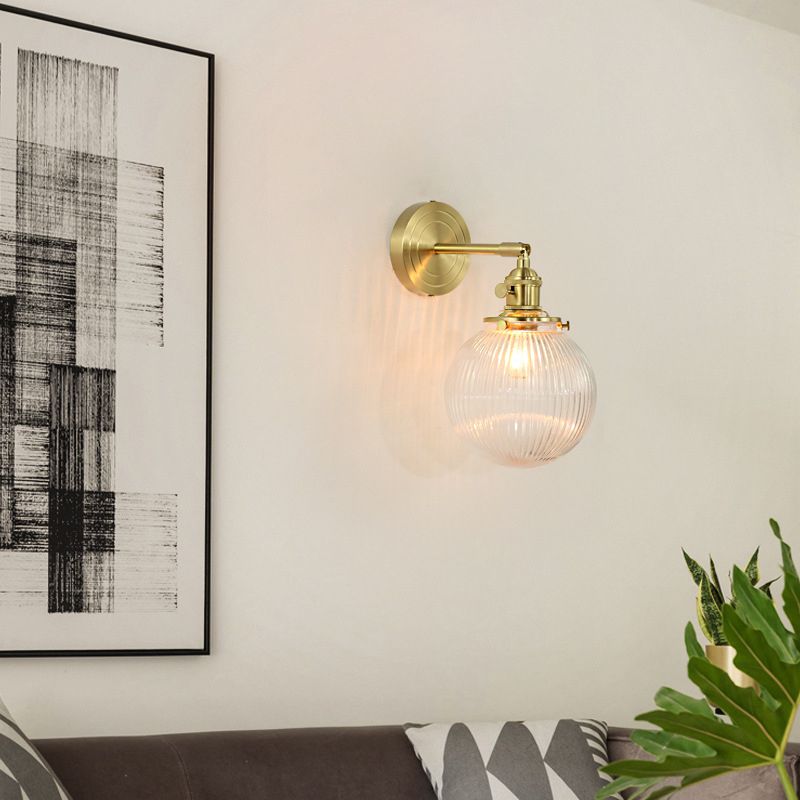 Valentina lyxig klot-/blomformad vägglampa för sminkbord, guld, sovrum