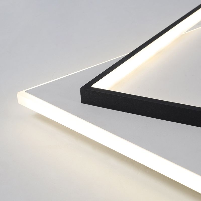 Arisha modern kvadratisk plafondlampa med två rutor