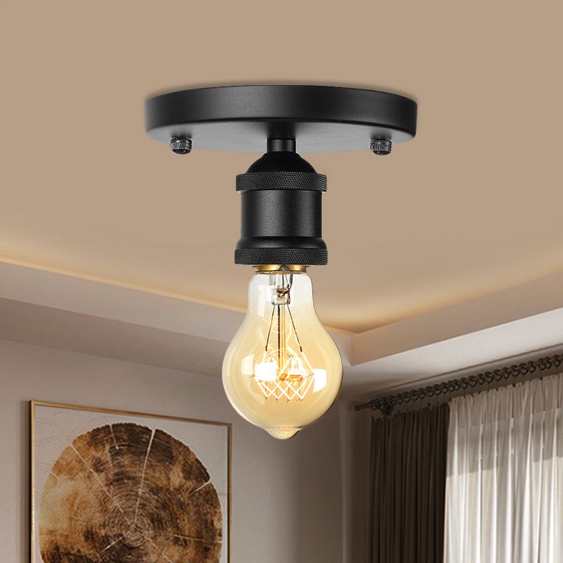 Silva retro vintage-loftslampe til delvis direkte montering med pære