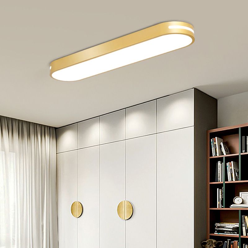 Arisha Oval Flush Mount LED Ceiling Light, Black/White/Grey/Gold