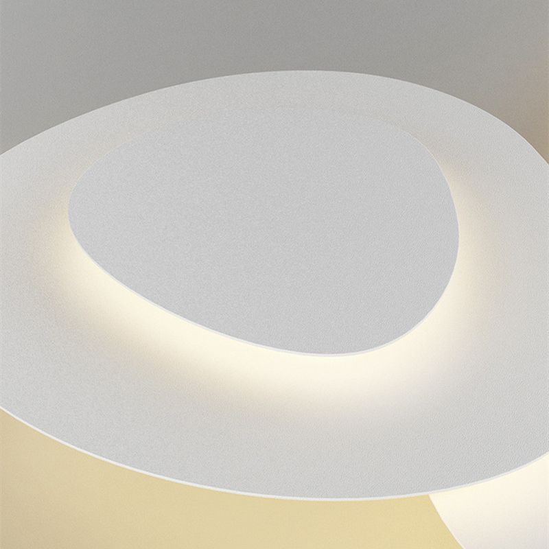 Arisha LED-loftslampe med moderne unik form, hvid, til soveværelset