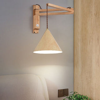 Ozawa Vintage Trä Metall Vägglampa Inomhus Vardagsrum Sovrum