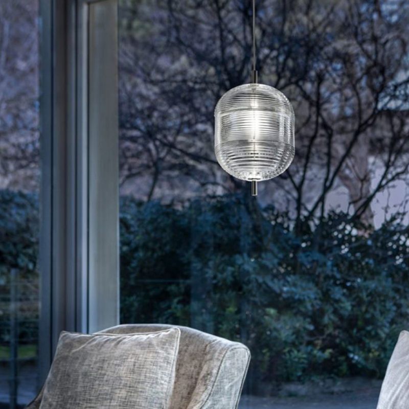Valentina modern designad art déco-pendellampa, svart/guld