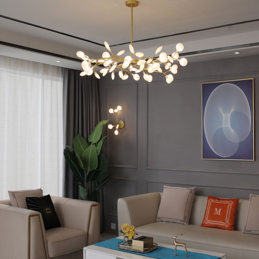 Olivia Unique Branch Firefly Sputnik Art Deco Chandelier