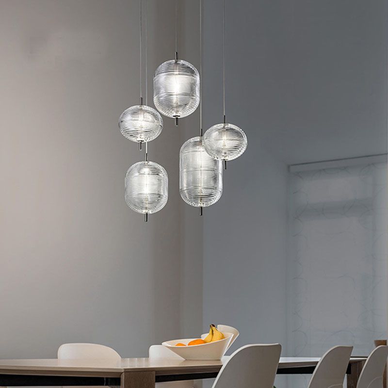 Valentina modern designad art déco-pendellampa, svart/guld