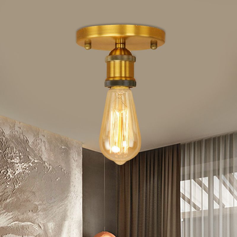 Silva retro vintage-loftslampe til delvis direkte montering med pære