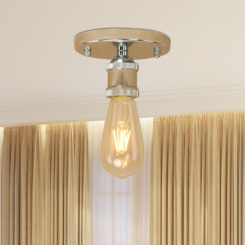 Silva retro vintage-loftslampe til delvis direkte montering med pære