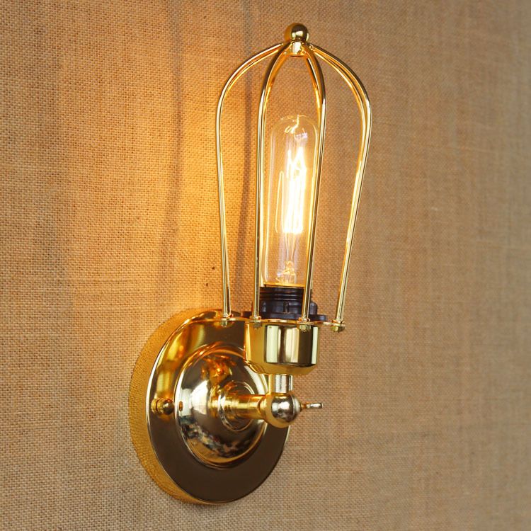 Silva vintagevæglampe i jern, sort/rust/bronze/guld/sølv