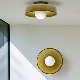 Leilani Modern Glas/Metall Plafond, Vit/Grön/Orange/Gul Grön
