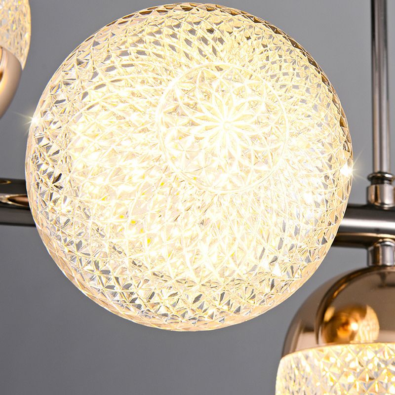 Valentina moderne pendellampe i glas med bobler