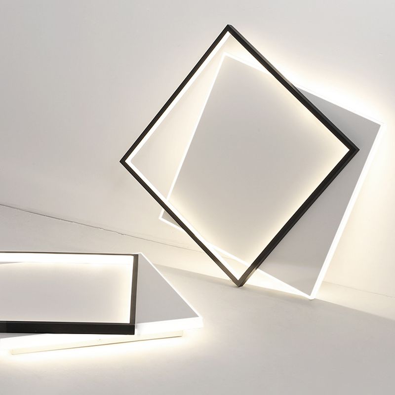 Arisha modern kvadratisk plafondlampa med två rutor