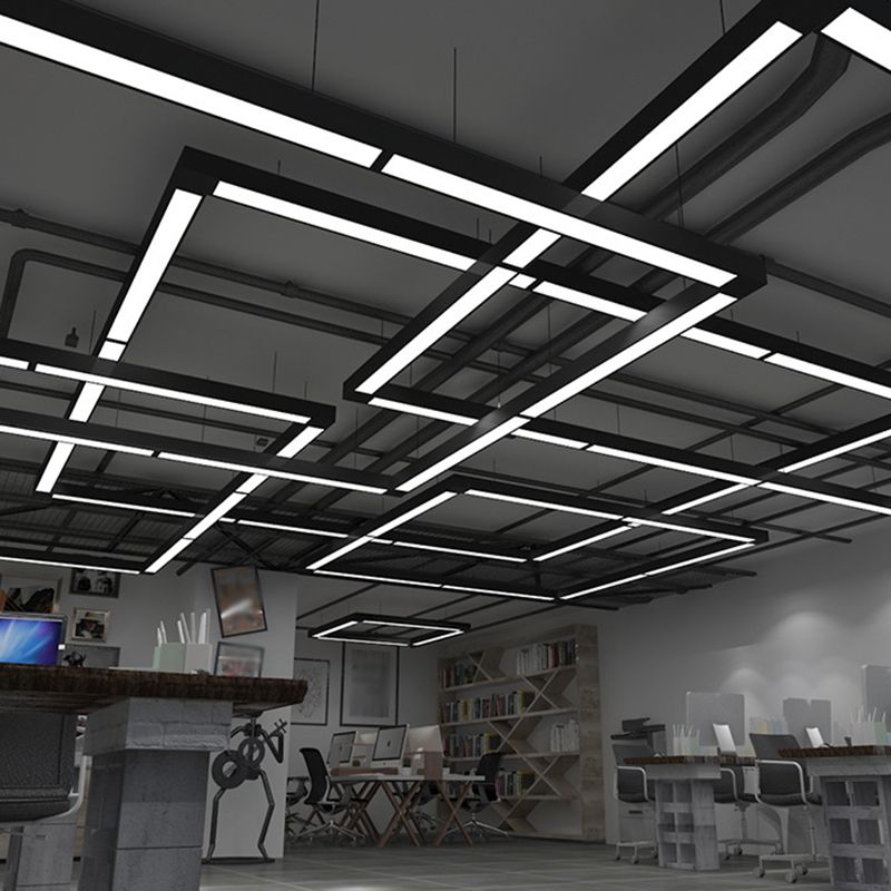 Soreva Pendant Light Minimalist Rectangular LED Black