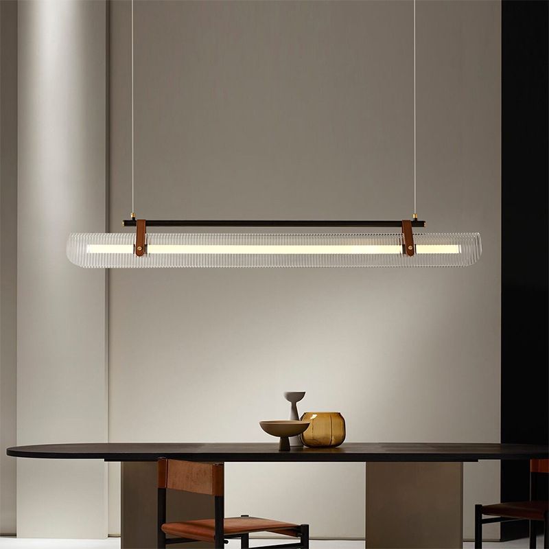 Arisha Pendant Light Linear Modern, /Metal, Black/Gold, Study
