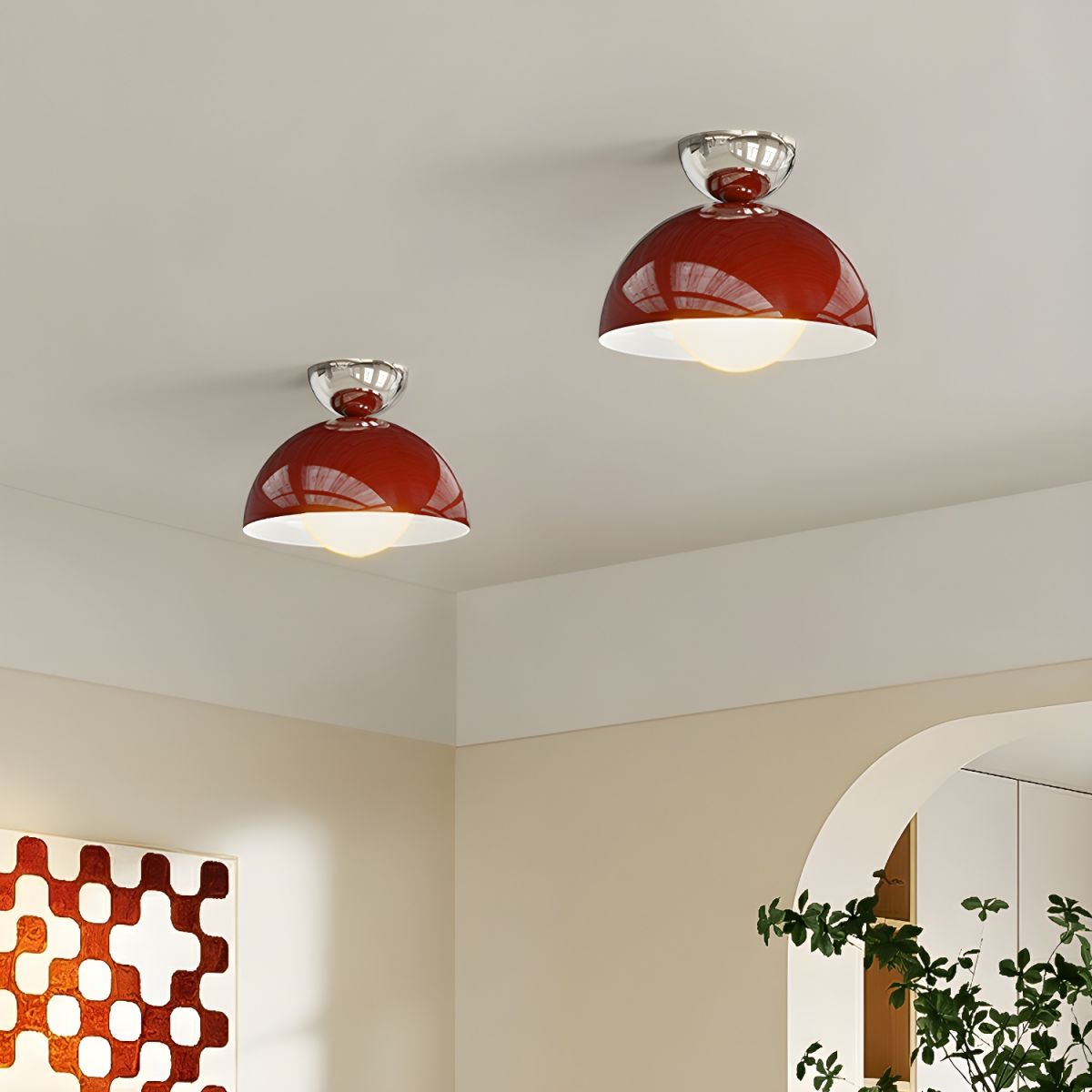 Valentina enkel modern LED-taklampa för takmontage Metall Balkong