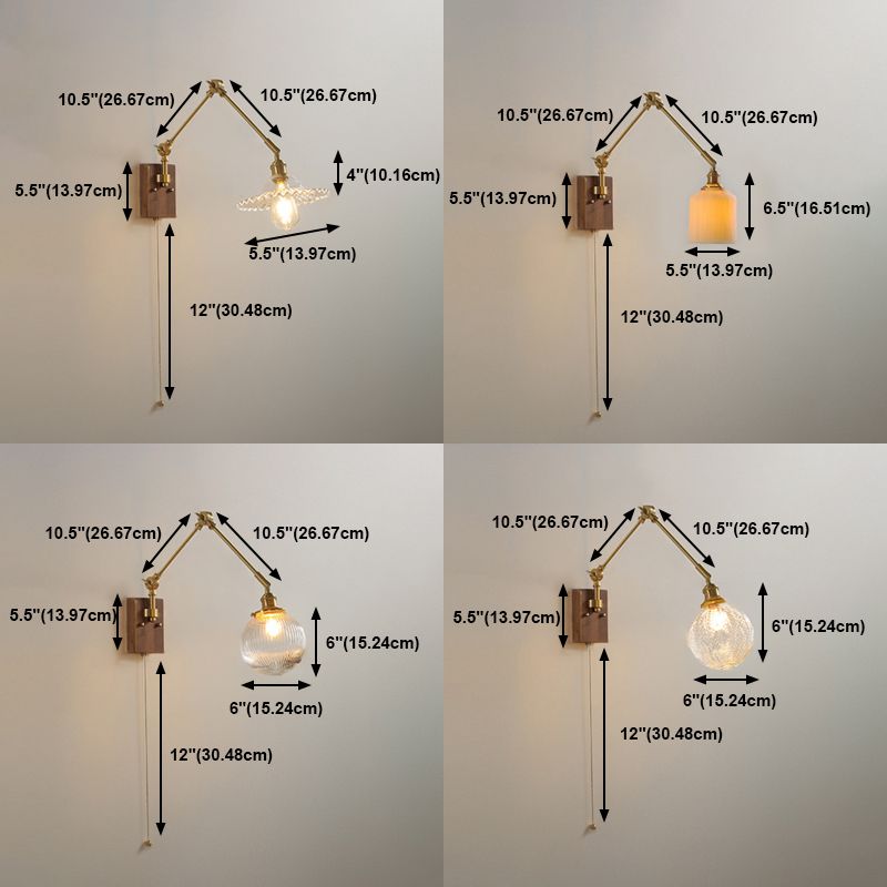 Muto Wall Lamp Modern, Folding Adjustable Metal, Study Room