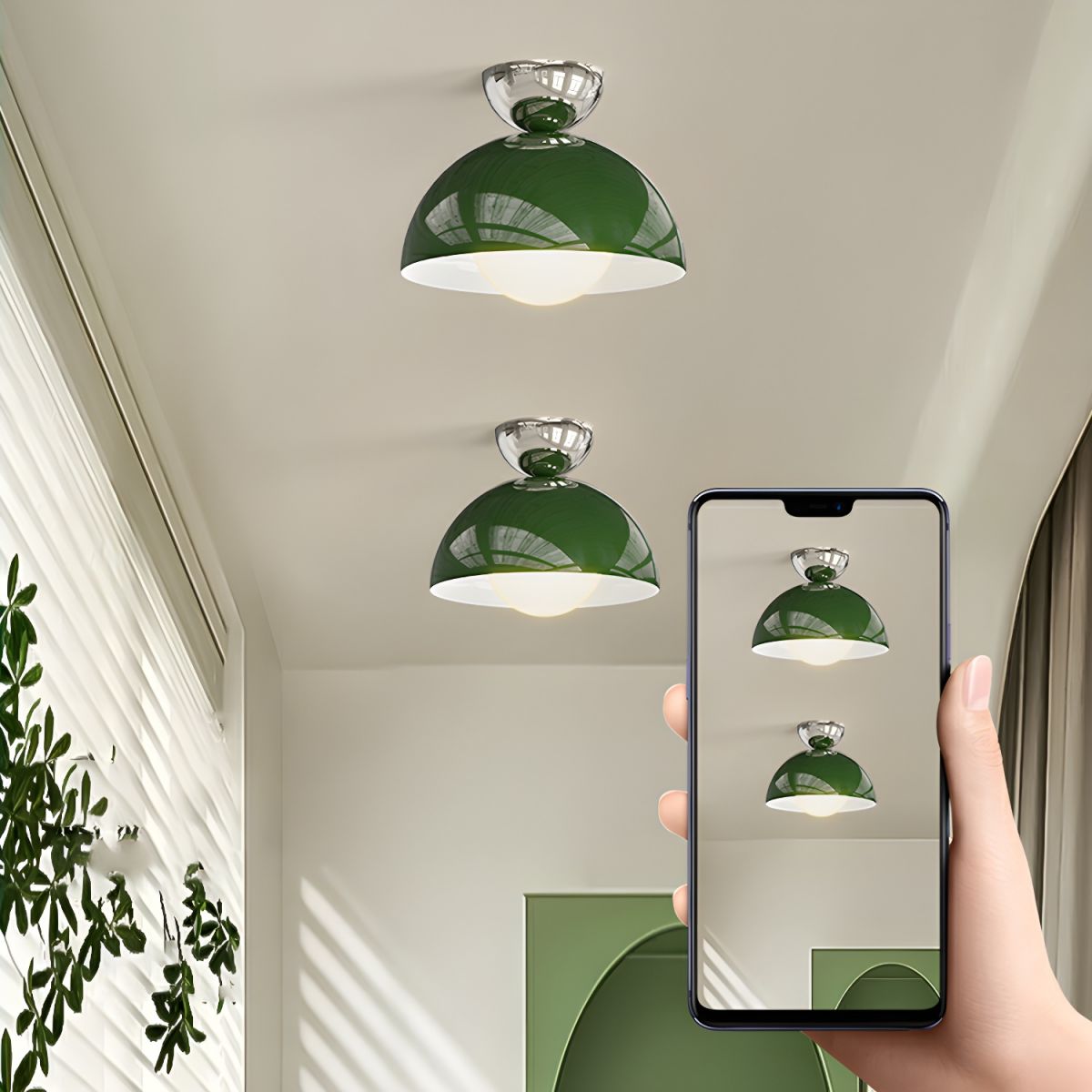 Valentina enkel modern LED-taklampa för takmontage Metall Balkong