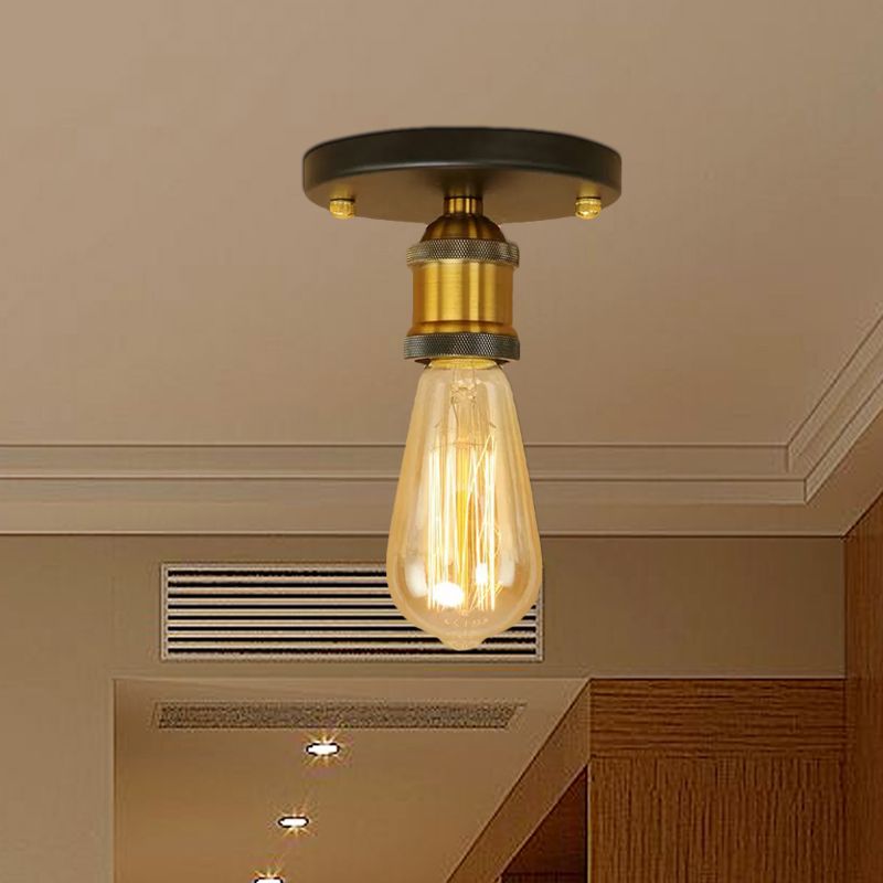 Silva retro vintage-loftslampe til delvis direkte montering med pære