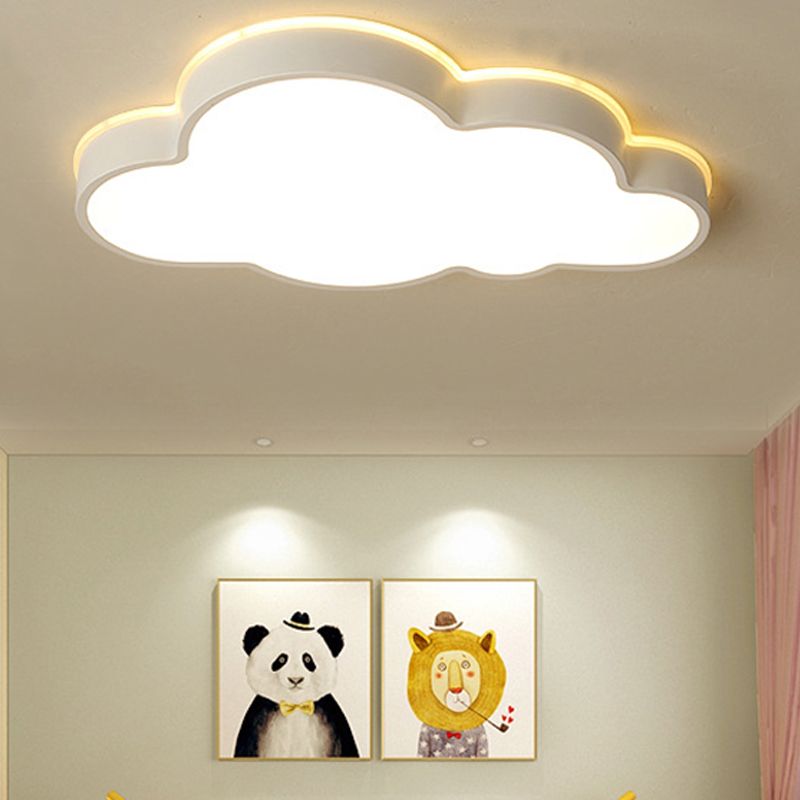 Arisha modern molnformad taklampa, vit, metall