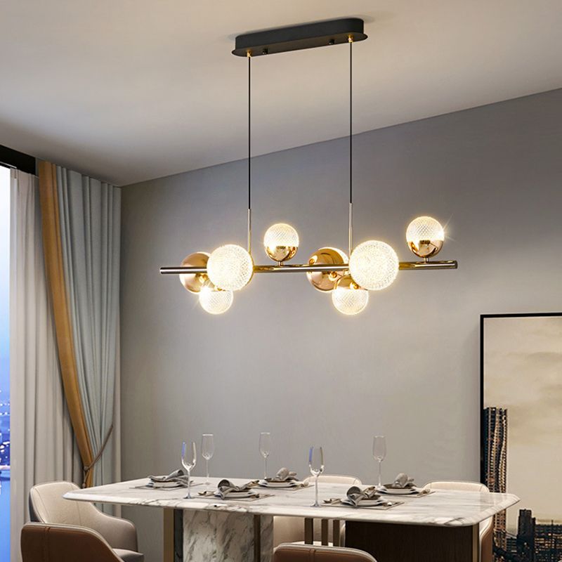 Valentina moderne pendellampe i glas med bobler