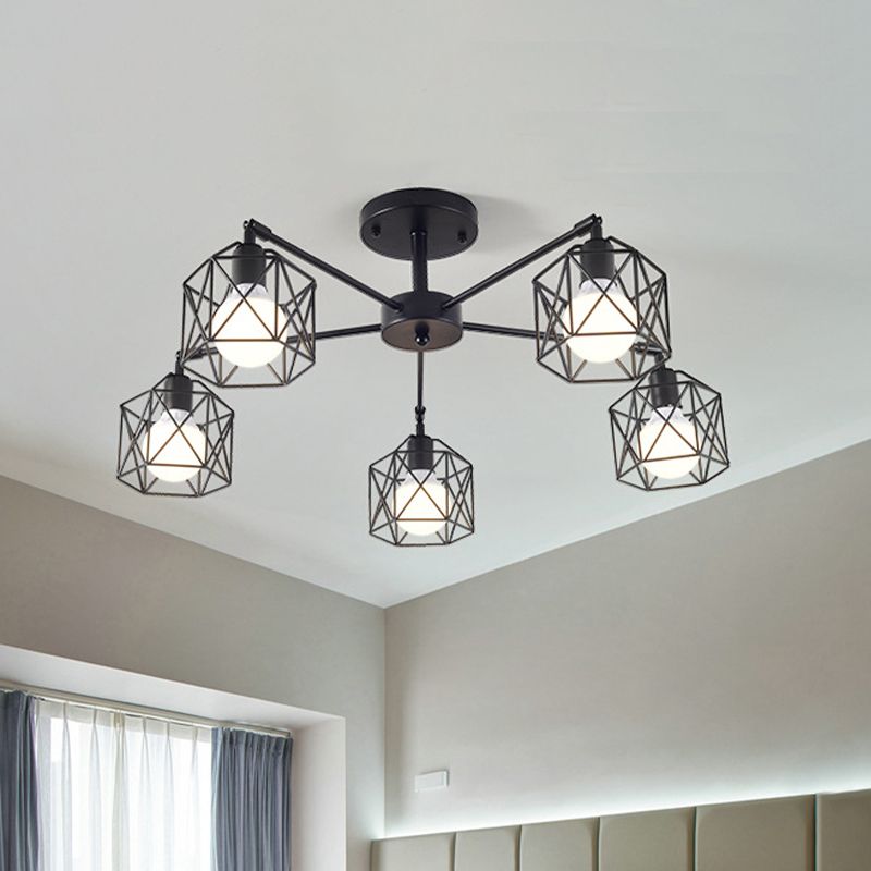 Arisha sort semi-flushloftslampe