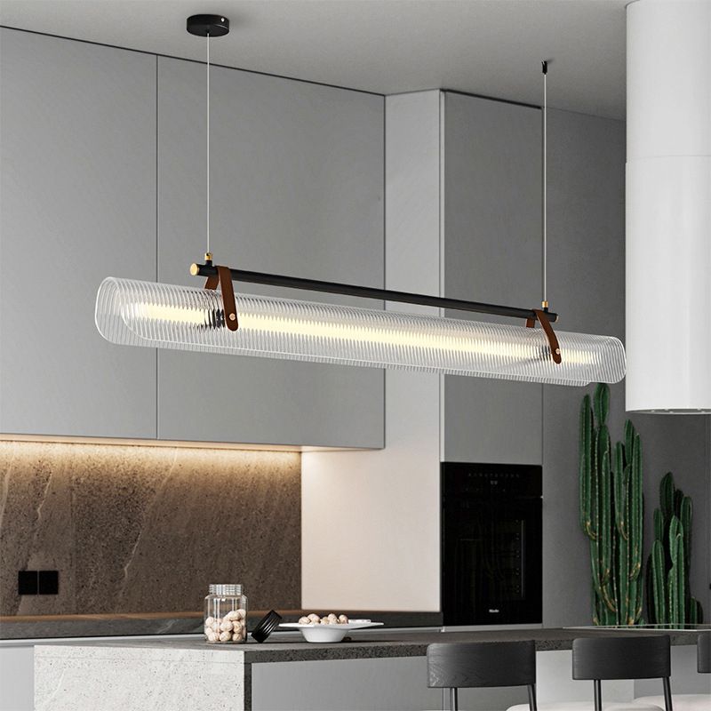 Arisha Pendant Light Linear Modern, /Metal, Black/Gold, Study