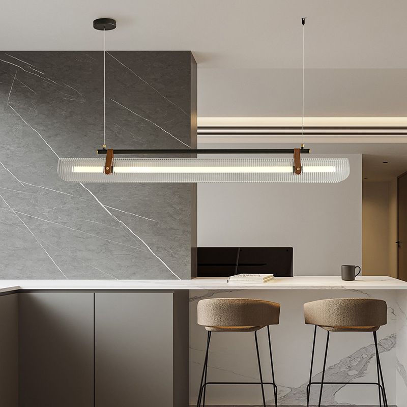 Arisha Pendant Light Linear Modern, /Metal, Black/Gold, Study
