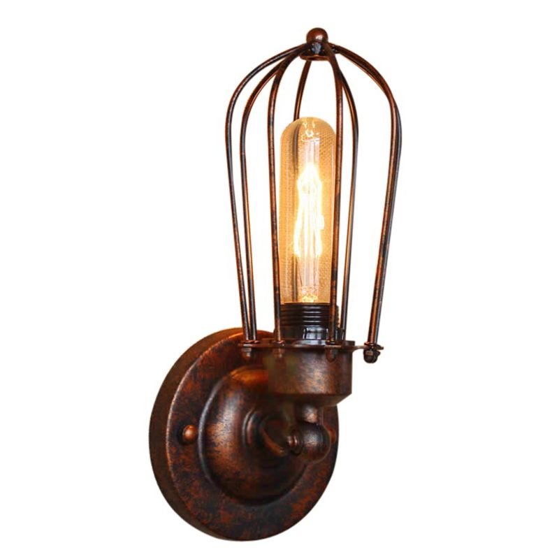 Silva vintagevæglampe i jern, sort/rust/bronze/guld/sølv