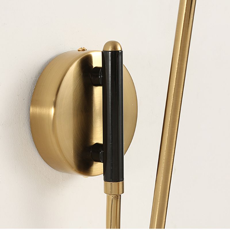 Epoch industriell vägglampa med svängarm, svart/guld