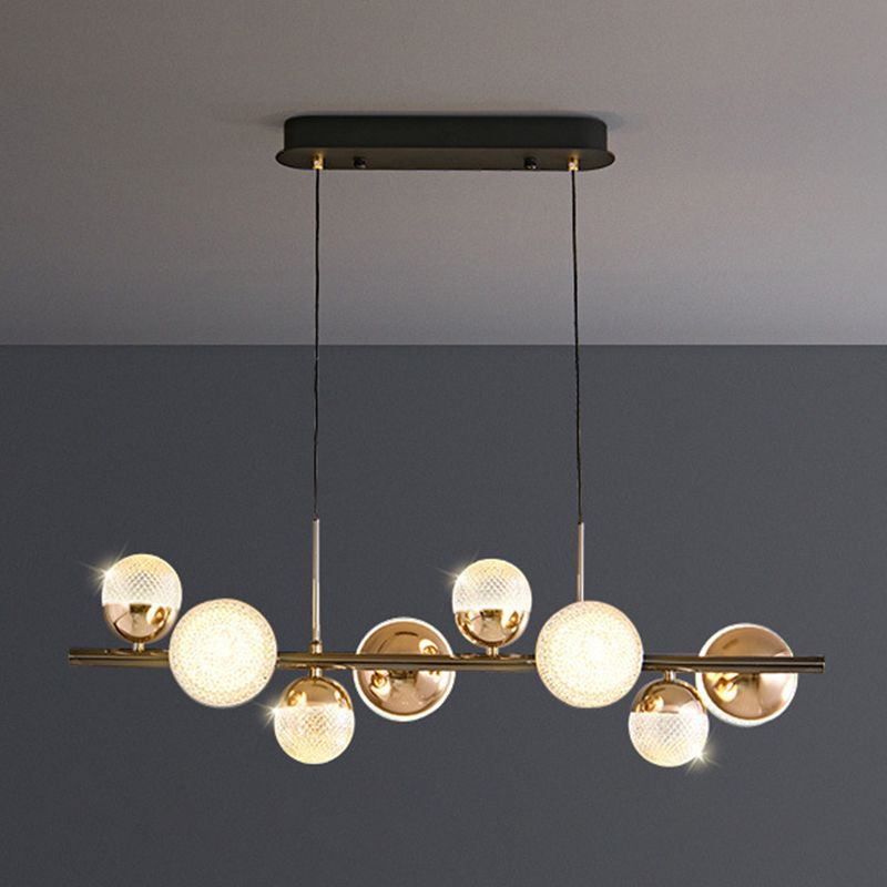 Valentina moderne pendellampe i glas med bobler