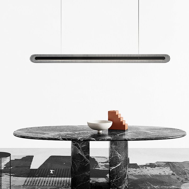 Arisha Minimalist Linear Metal/ Pendant Light, Black