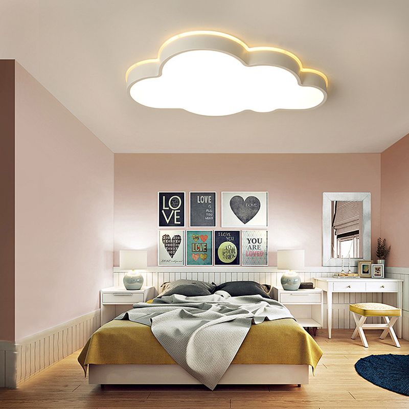 Arisha modern molnformad taklampa, vit, metall