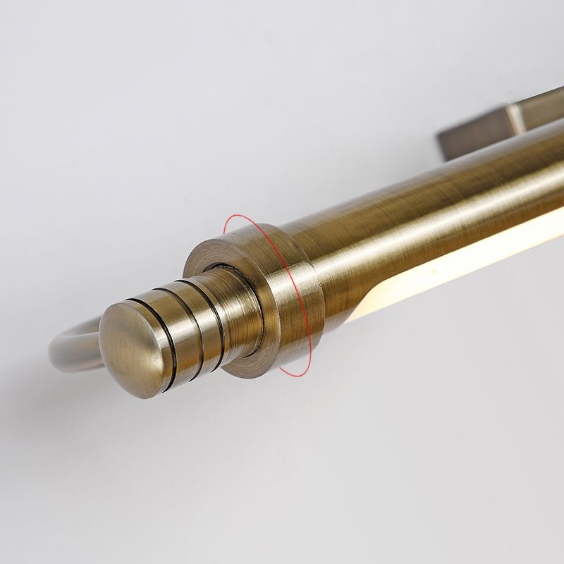 Arisha modern linjär vägglampa i metall för sminkbord, guld
