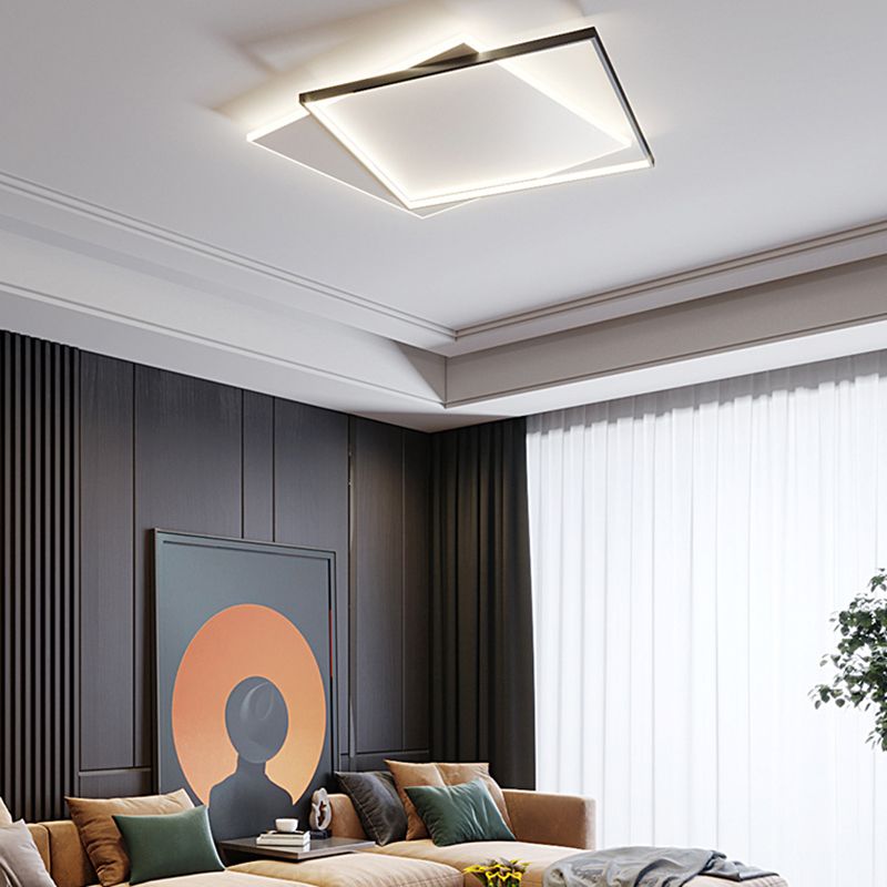 Arisha modern kvadratisk plafondlampa med två rutor
