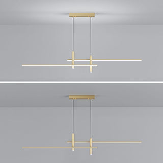 Edge Modern Linjär Pendellampa Metall Svart Vardagsrum