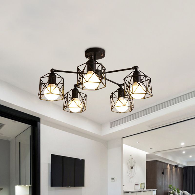Arisha sort semi-flushloftslampe
