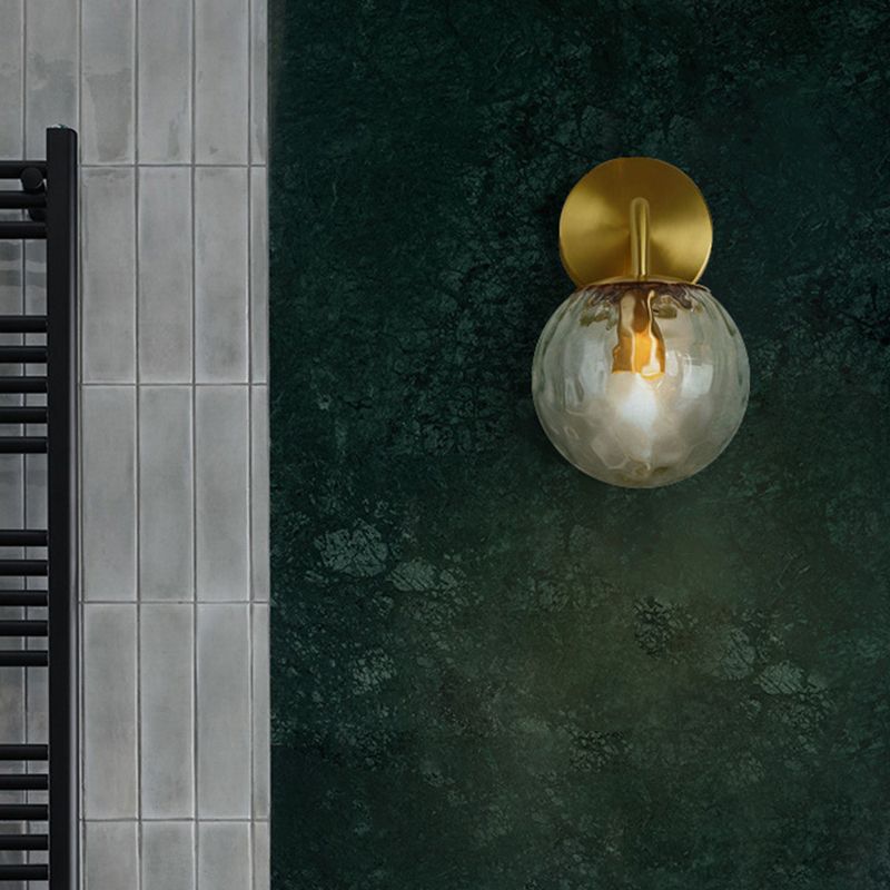 Valentina Vintage Clear Bubble Dresser Wall Lamp
