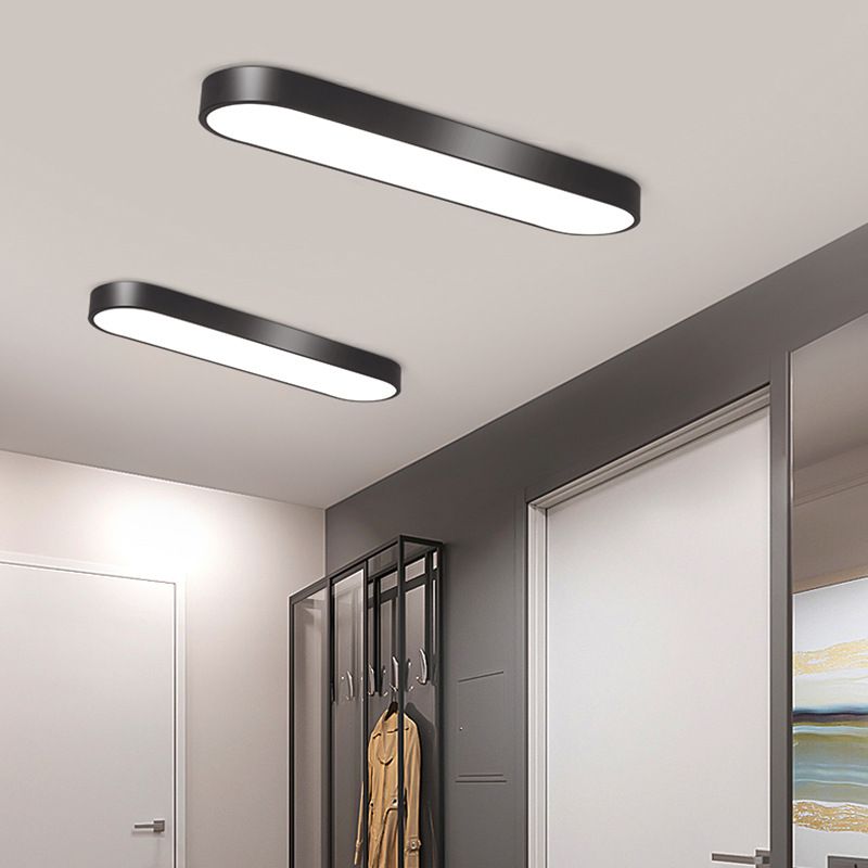 Arisha Oval Flush Mount LED Ceiling Light, Black/White/Grey/Gold