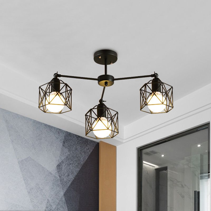 Arisha sort semi-flushloftslampe
