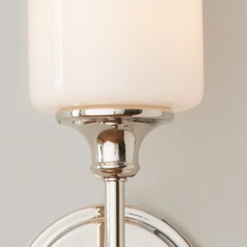 Arisha Milky Glass Mirror Front Vanity Wall Lamp, 2 Colour